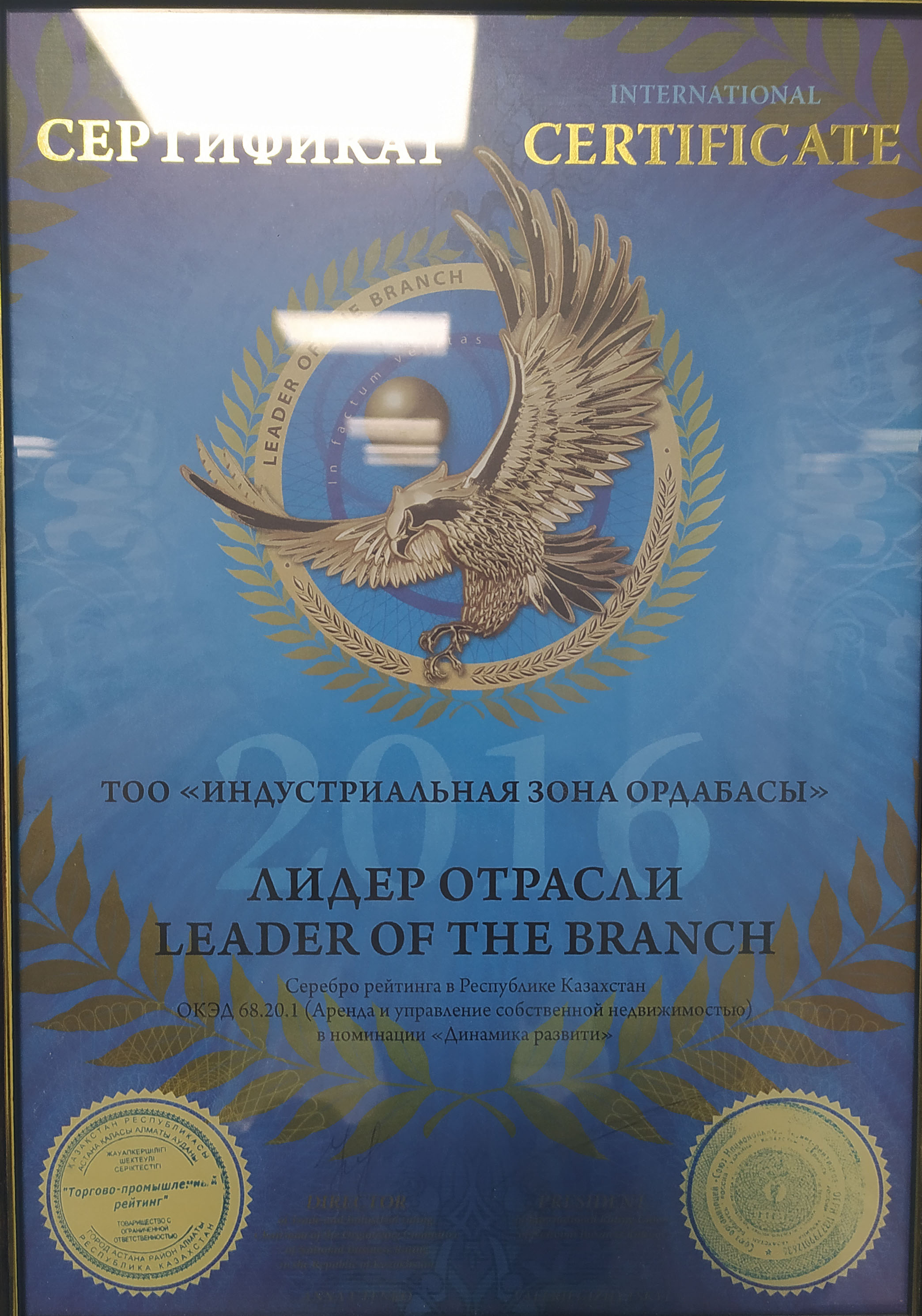 сертификат 2016